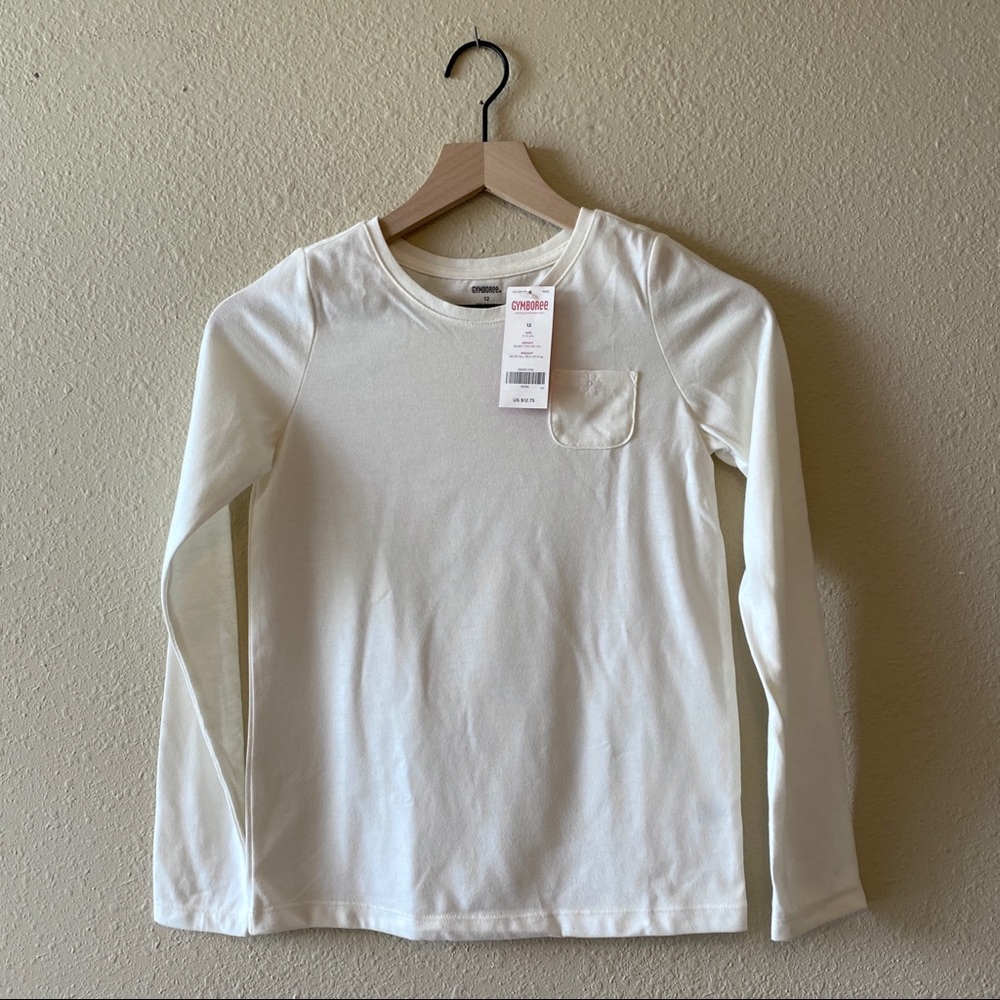 ❤️Gymboree Girls 12 Cream Long Sleeve Top